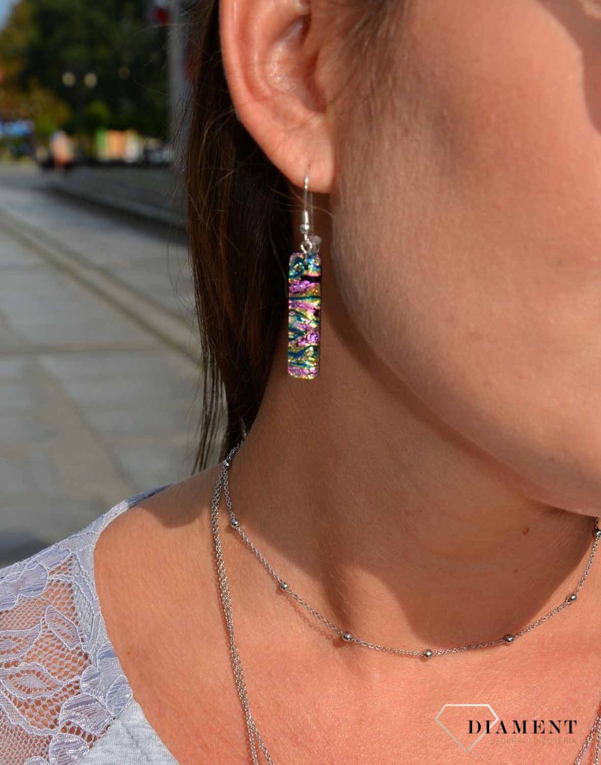 Kolczyki wiszące szkło weneckie Murano 09.jpg